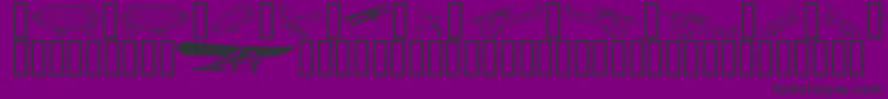 フォントAeroplan – 紫の背景に黒い文字