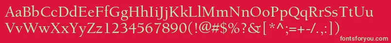 BerkeleystdMedium Font – Green Fonts on Red Background