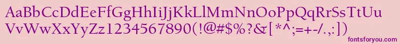 BerkeleystdMedium Font – Purple Fonts on Pink Background