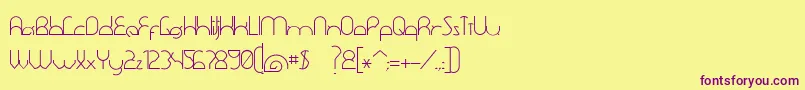 DawnerLight Font – Purple Fonts on Yellow Background