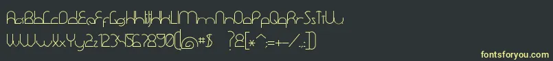DawnerLight Font – Yellow Fonts on Black Background