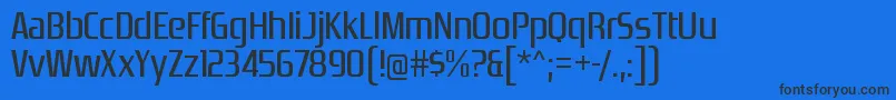 ZrnicrgRegular Font – Black Fonts on Blue Background