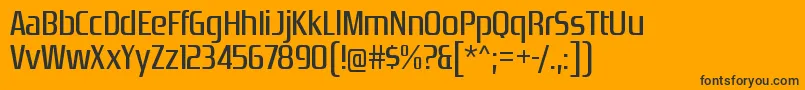 ZrnicrgRegular Font – Black Fonts on Orange Background