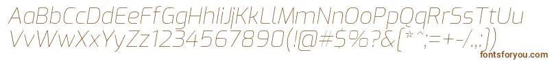 ExoThinitalic Font – Brown Fonts on White Background