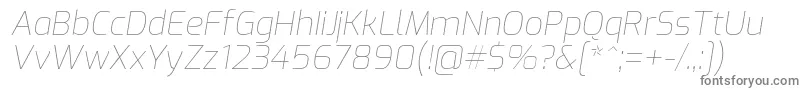 ExoThinitalic Font – Gray Fonts on White Background