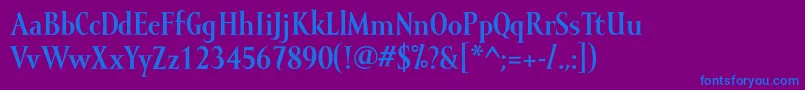 MramorBold Font – Blue Fonts on Purple Background