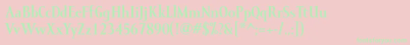 フォントMramorBold – ピンクの背景に緑の文字