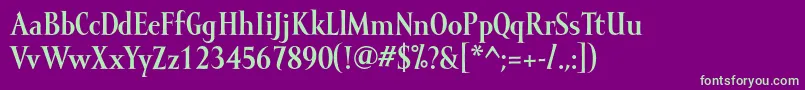 フォントMramorBold – 紫の背景に緑のフォント