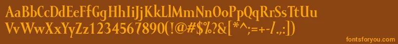 Шрифт MramorBold – оранжевые шрифты на коричневом фоне