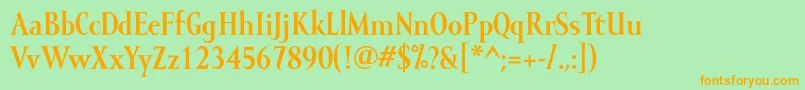 Шрифт MramorBold – оранжевые шрифты на зелёном фоне