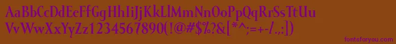MramorBold Font – Purple Fonts on Brown Background