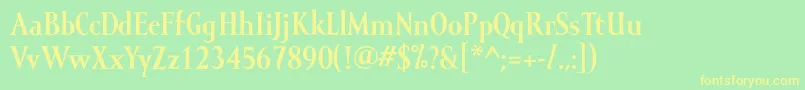 MramorBold Font – Yellow Fonts on Green Background