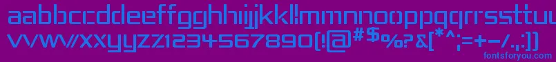 RepublikaIv Font – Blue Fonts on Purple Background