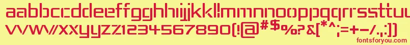 RepublikaIv Font – Red Fonts on Yellow Background