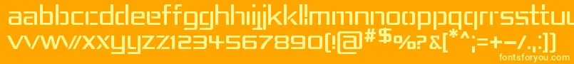 RepublikaIv Font – Yellow Fonts on Orange Background