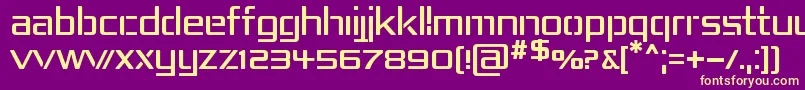 RepublikaIv Font – Yellow Fonts on Purple Background