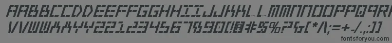 フォントYear2000BoldItalic – 黒い文字の灰色の背景