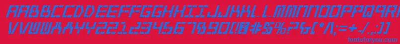 Year2000BoldItalic Font – Blue Fonts on Red Background