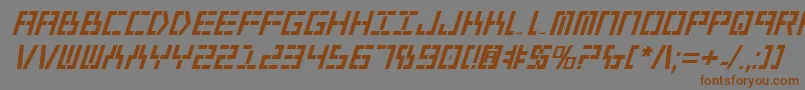 Year2000BoldItalic Font – Brown Fonts on Gray Background