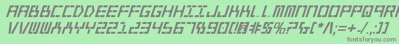 Year2000BoldItalic Font – Gray Fonts on Green Background