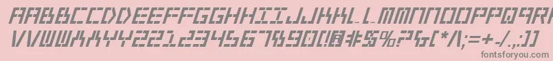 Year2000BoldItalic Font – Gray Fonts on Pink Background