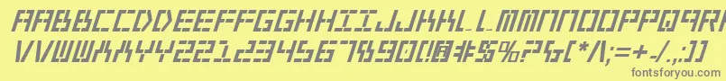 Year2000BoldItalic Font – Gray Fonts on Yellow Background