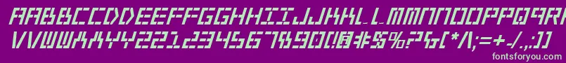 Year2000BoldItalic Font – Green Fonts on Purple Background