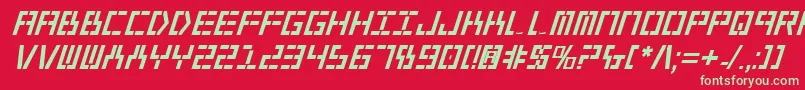 Year2000BoldItalic Font – Green Fonts on Red Background