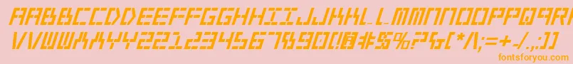 Year2000BoldItalic Font – Orange Fonts on Pink Background