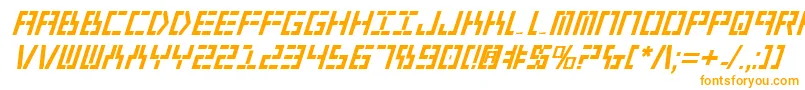 Year2000BoldItalic Font – Orange Fonts on White Background