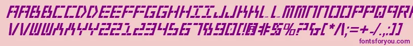 Year2000BoldItalic Font – Purple Fonts on Pink Background