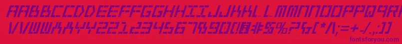 Year2000BoldItalic Font – Purple Fonts on Red Background