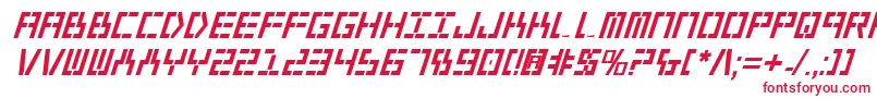 Year2000BoldItalic Font – Red Fonts on White Background