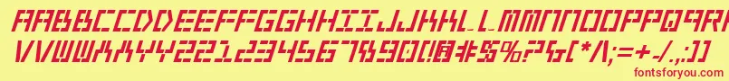 Year2000BoldItalic Font – Red Fonts on Yellow Background