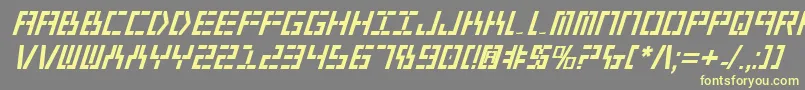 Year2000BoldItalic Font – Yellow Fonts on Gray Background