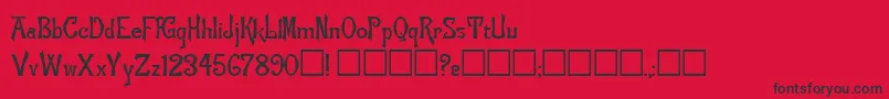 FlemishRegular Font – Black Fonts on Red Background