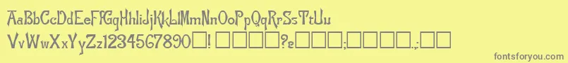 Шрифт FlemishRegular – серые шрифты на жёлтом фоне