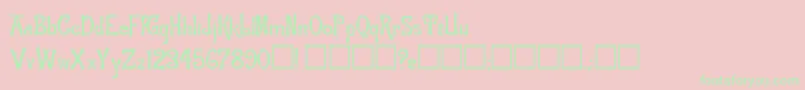 FlemishRegular Font – Green Fonts on Pink Background