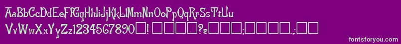 Шрифт FlemishRegular – зелёные шрифты на фиолетовом фоне