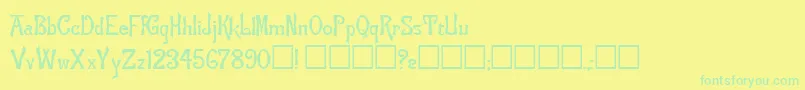 FlemishRegular Font – Green Fonts on Yellow Background