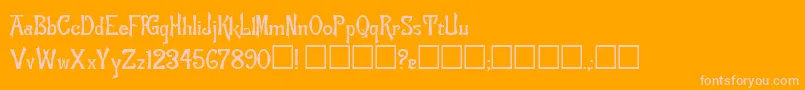 FlemishRegular-Schriftart – Rosa Schriften auf orangefarbenem Hintergrund