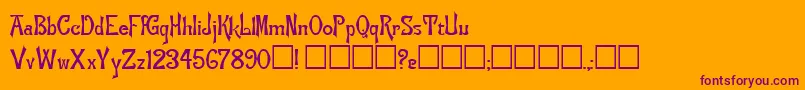 FlemishRegular Font – Purple Fonts on Orange Background