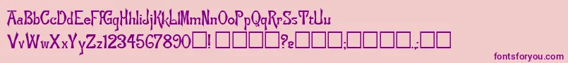 FlemishRegular Font – Purple Fonts on Pink Background