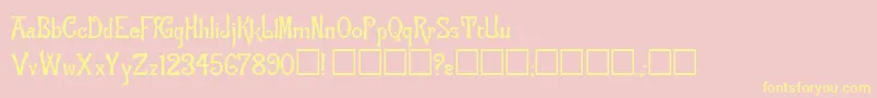 FlemishRegular Font – Yellow Fonts on Pink Background