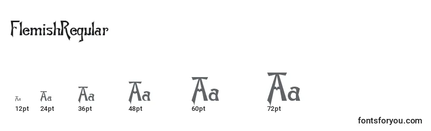 FlemishRegular Font Sizes