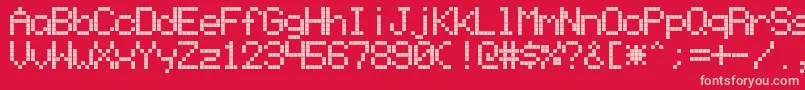 Nine ffy Font – Pink Fonts on Red Background