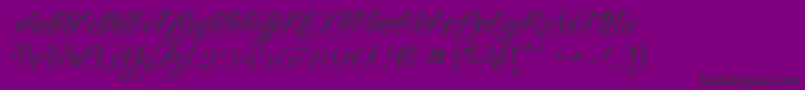 fuente VtcNuetattooscript – Fuentes Negras Sobre Fondo Morado