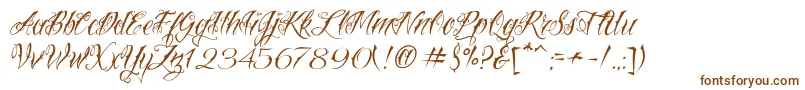 fuente VtcNuetattooscript – Fuentes Marrones Sobre Fondo Blanco