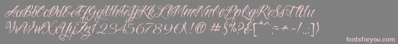 VtcNuetattooscript Font – Pink Fonts on Gray Background