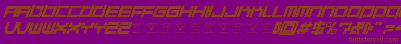 QuaaludehulkItalic Font – Brown Fonts on Purple Background